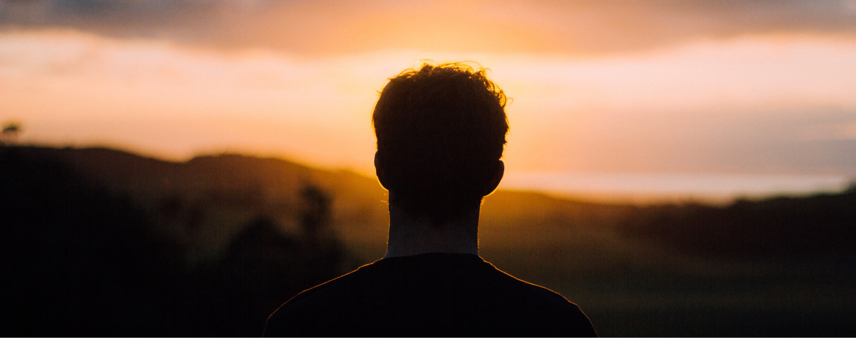 fourth image man in sunset